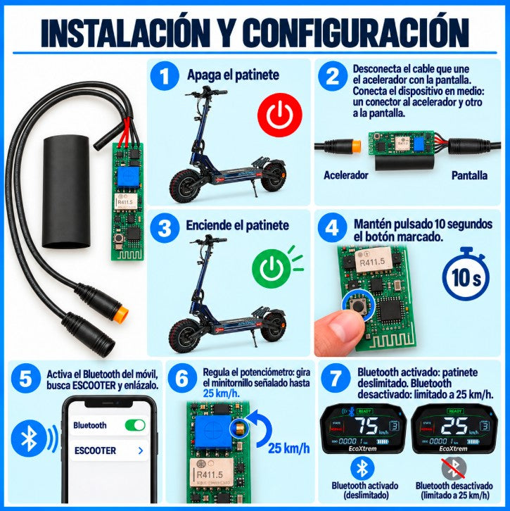 Mando Limitador Bluetooth Ecoxtrem/Armored/Deimos